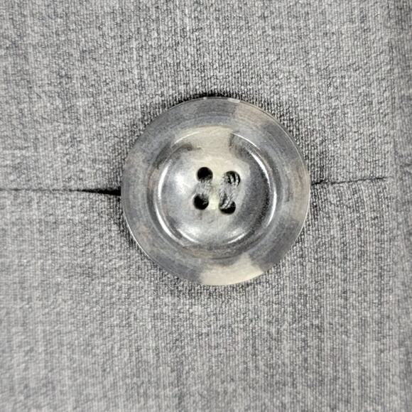 Versione Longline Trench Suit Jacket Womens 4 Gray Wool Lightweight Career Italy - Picture 9 of 16